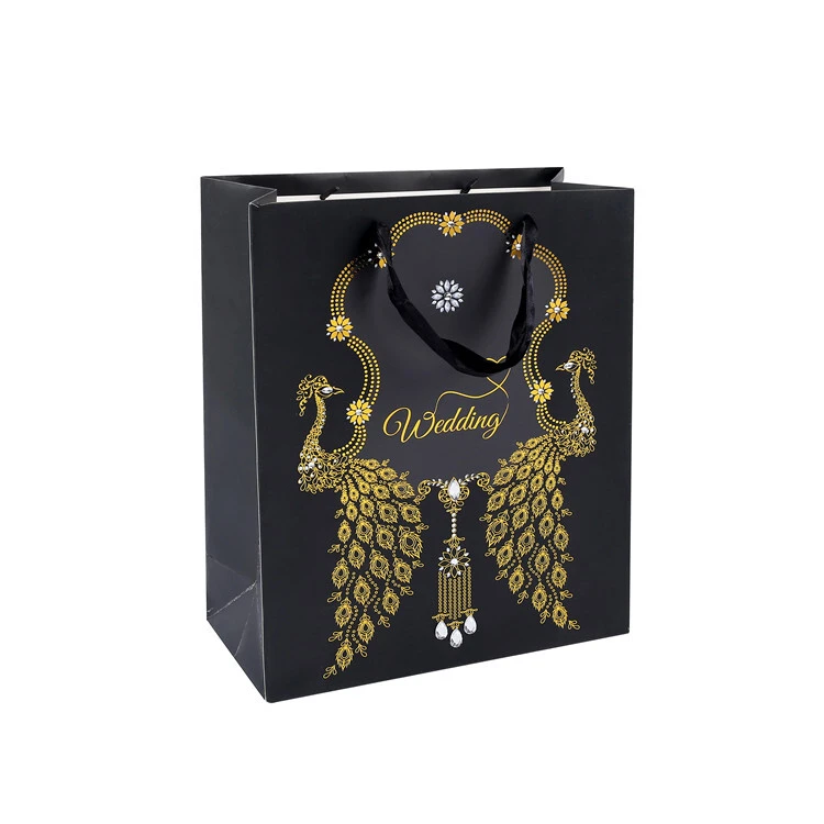 Hot Selling Custom Logo Printing Embossing Durable Party Gift Bag With Luxury Handle 1