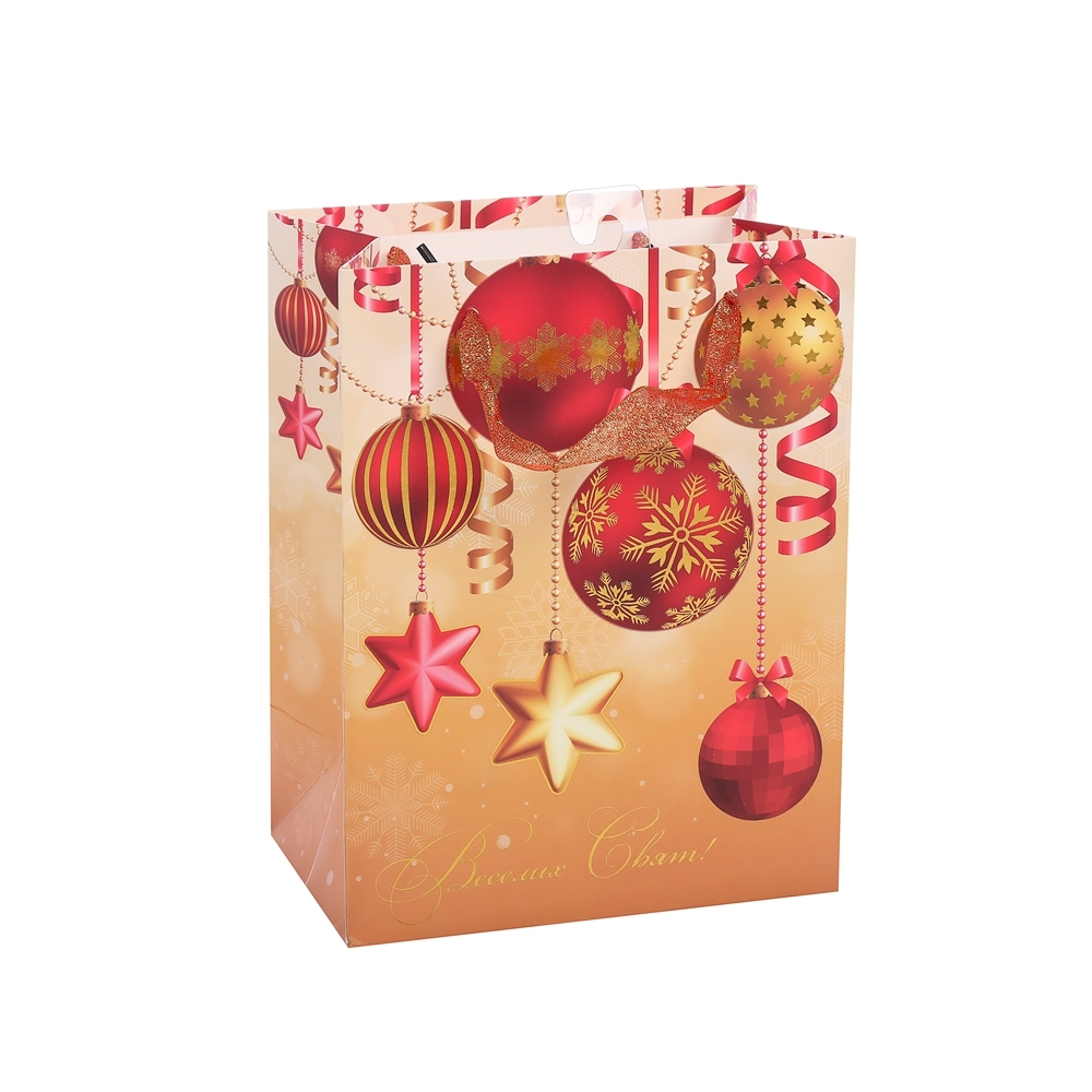 Customized Logo Recyclable Portable High-End Printed Designs Christmas Paper Bag 1