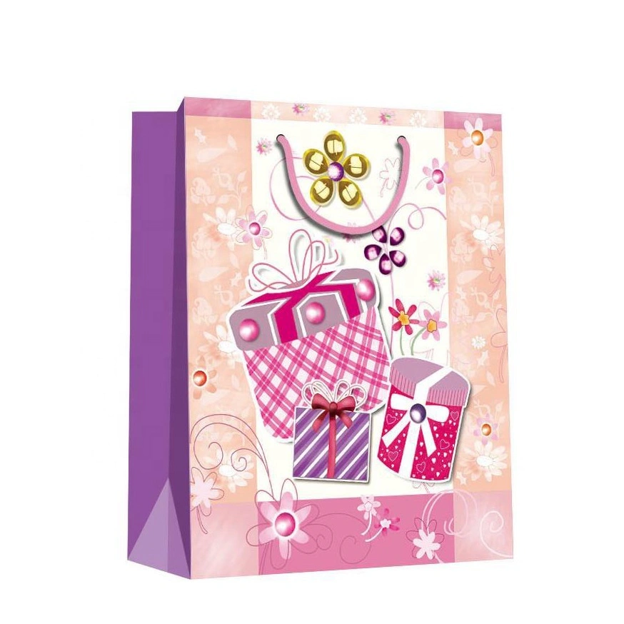Custom Durable Paper Bags Birthday Party Packing Paper Gift Bags With Rope Handles 1