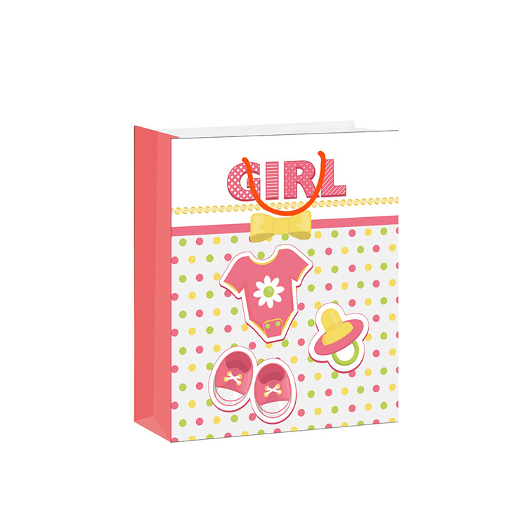 Recycled Biodegradable Cute Baby Gift Packing Paper Shopping Bags 1