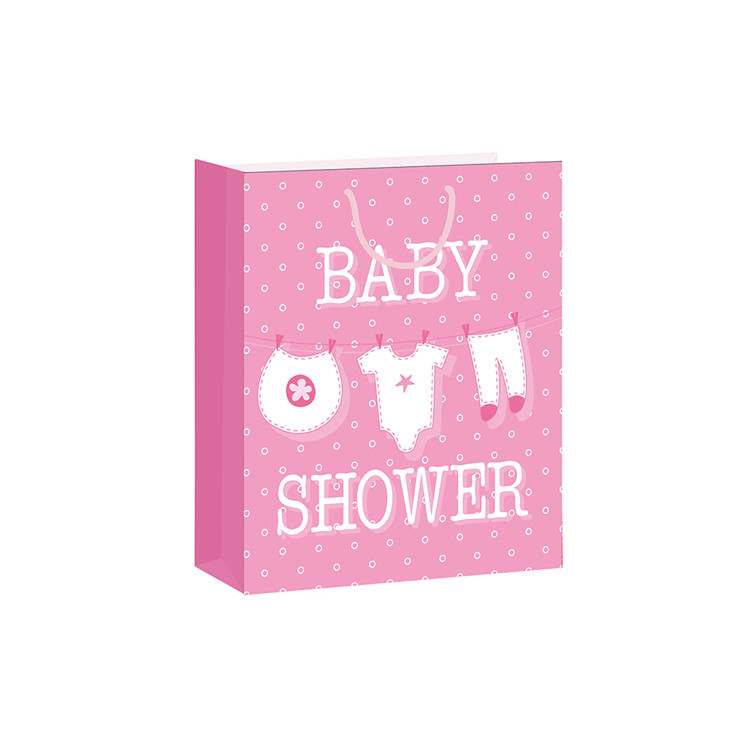 Recycled Biodegradable Cute Baby Gift Packing Paper Shopping Bags 3