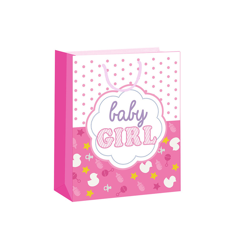Recycled Biodegradable Cute Baby Gift Packing Paper Shopping Bags 4