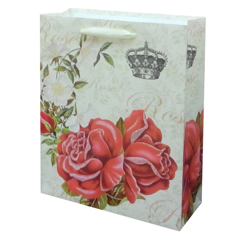 Top Quality Reusable Durable Printing Folding Colorful Wine Gift Paper Bag 1