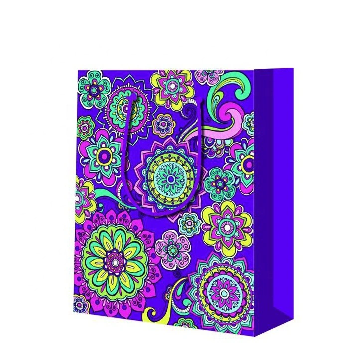 Bolsos impresos logotipo modificado para requisitos particulares decorativos amistosos del regalo del papel de Kraft de Eco para la Navidad 1