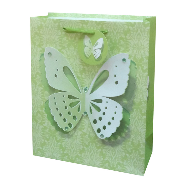 Wholesale Foldable Reusable Eco-friendly Cute Print Kraft Paper Bags With Rope Handles 6