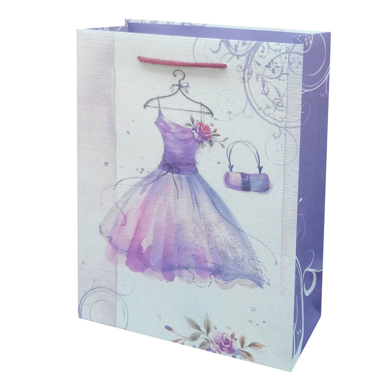 Wholesale Foldable Reusable Eco-friendly Cute Print Kraft Paper Bags With Rope Handles 3