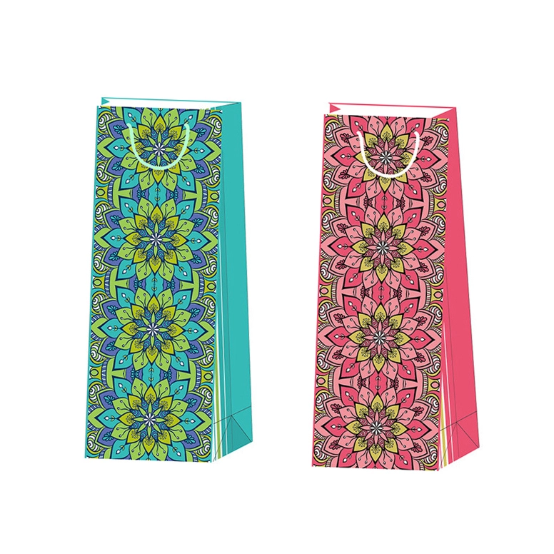 Simple Design Hot Selling 1Handmade Decorate Flowers Printed Kraft Paper Packing Paper Bags 1