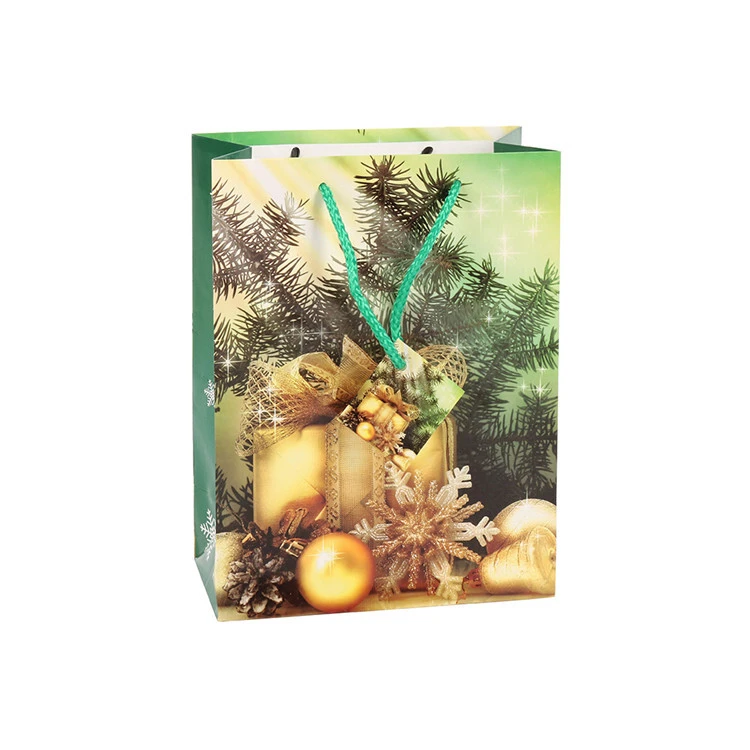 High Quality Eco-friendly Fashion Fancy Christmas Handcraft Paper Bags With Rope Handles 1