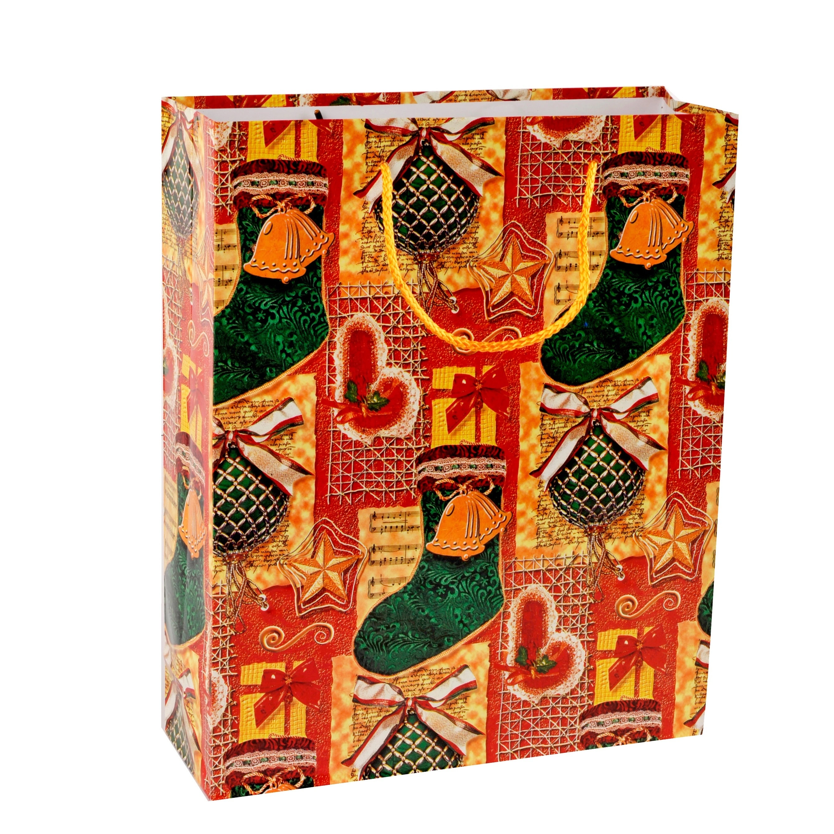Bolsa de papel de embalaje de regalo de Navidad duradera personalizada con manijas de cuerda 1