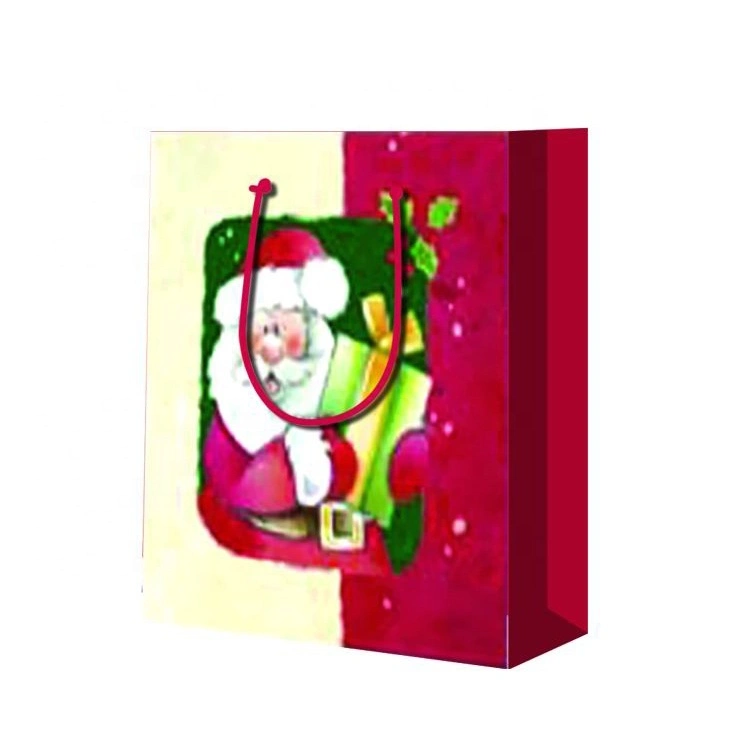 Eco-friendly Multi-fonction Foldable Durable Fashion Red Fancy Paper Gift Bag 2