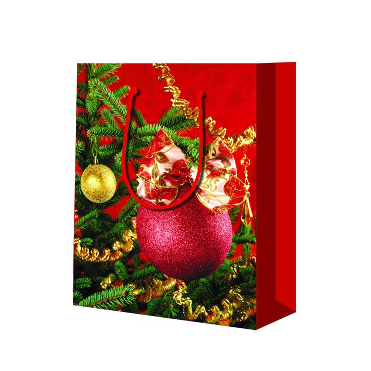 Eco-friendly Multi-fonction Foldable Durable Fashion Red Fancy Paper Gift Bag 1