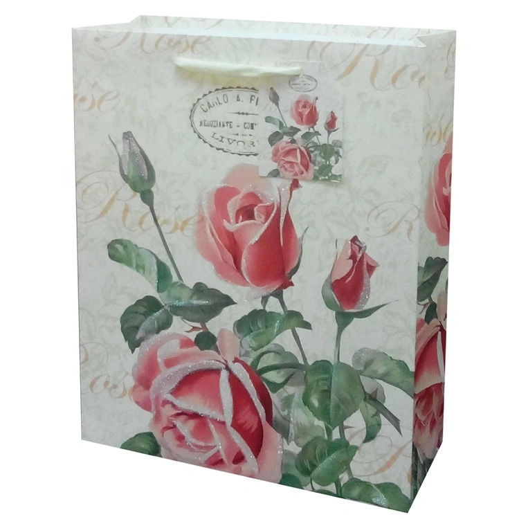Wholesale Embossing Fancy Reusable Biodegradable Paper Bag With Handle 1