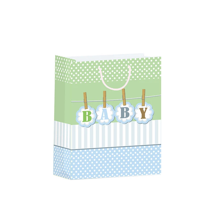 Sacs faits sur commande durables de cadeau de papier d'anniversaire de conception simple qui respecte l'environnement pour l'enfant 1