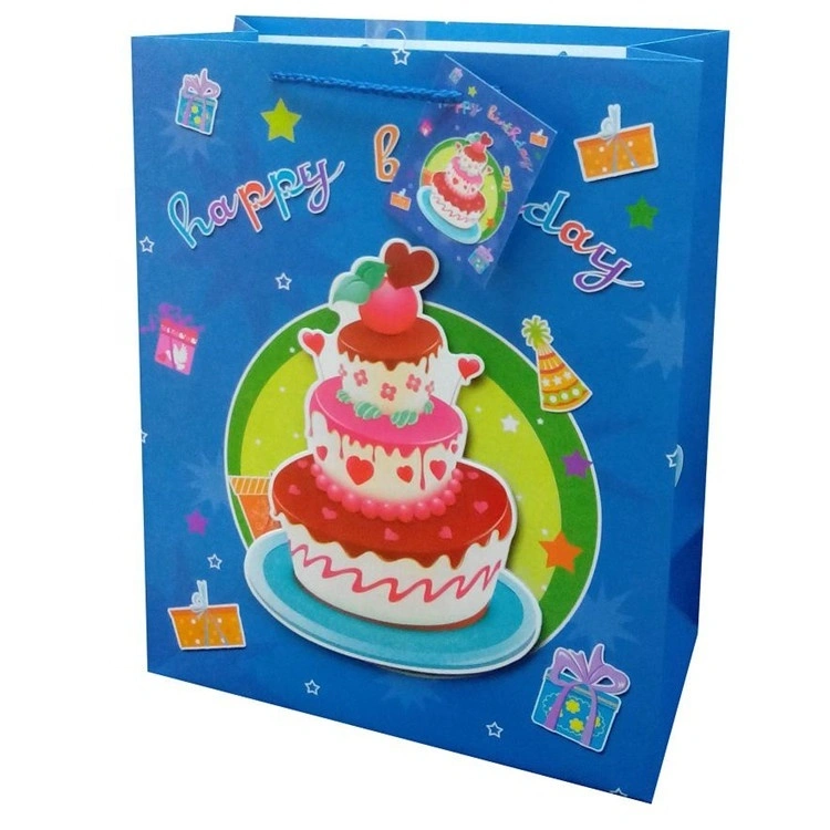 Manufacturer Custom Logo Printing Reusable Folding Durable Gift Paper Carrier Bag 1