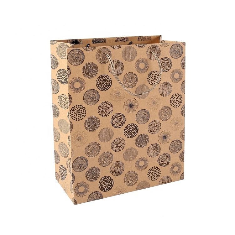 Sacs en papier Kraft colorés à impression personnalisée, vente en gros, respectueux de l'environnement, avec poignées, vente en gros, 2019 3