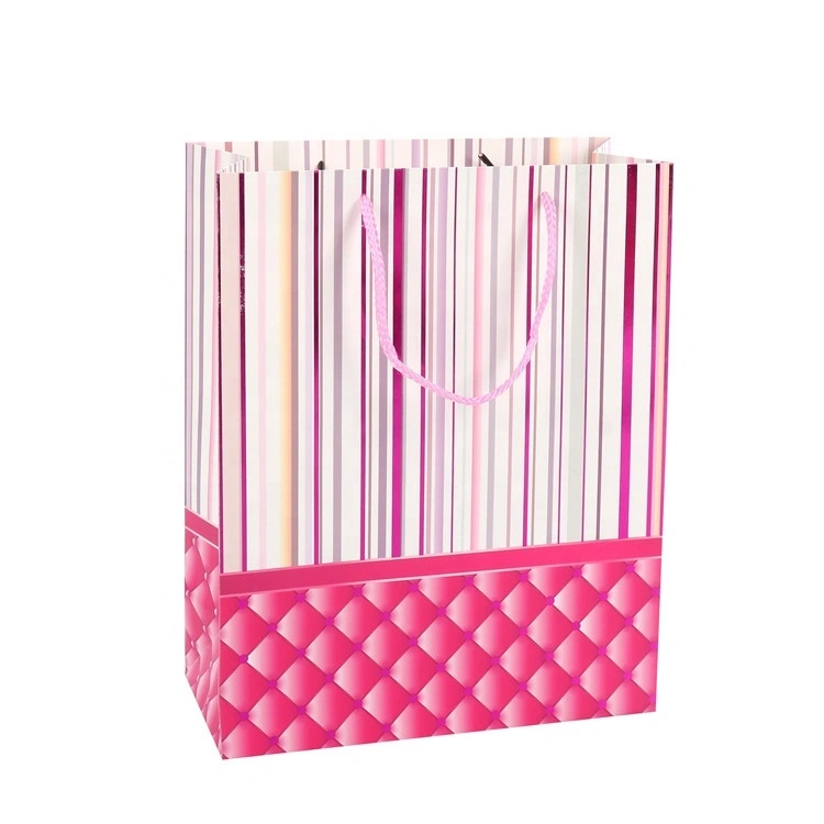 2019 New Design Light Weight Personalized Customized Cloth Shopping Paper Gift Bags With Rope 1