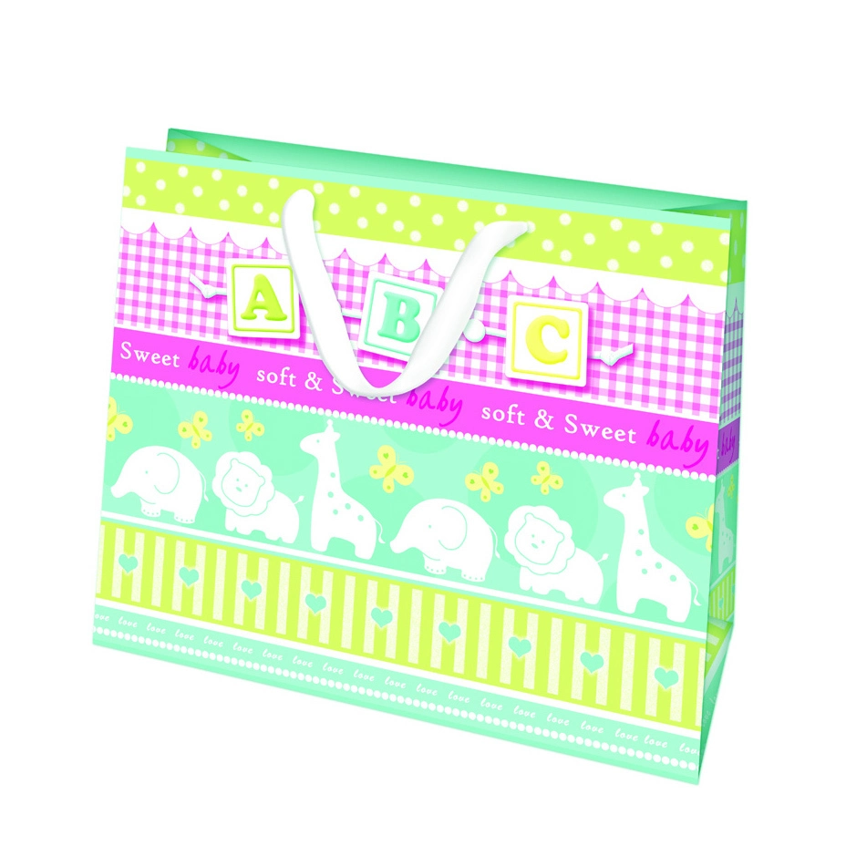 2019 Custom Printed Paper Shopping Bags Cartoon Cute Paper Bag For Gift Wrapping 1