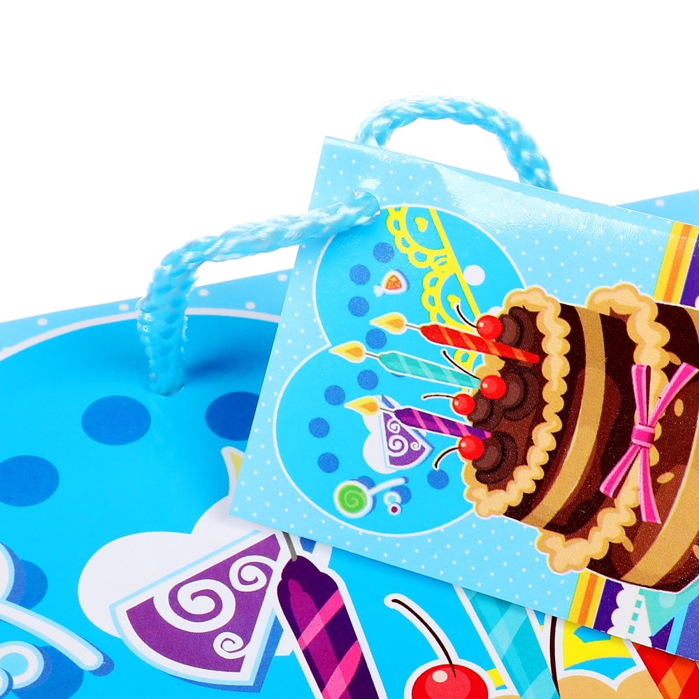 Custom Printed Durable Environmental Birthday Party Paper Gift Bags With Logo Printing 3