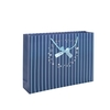 Simple Hot Sell Blue Striped Paper Bag With Handles Shopping Merchandise Party Gift Bags 2