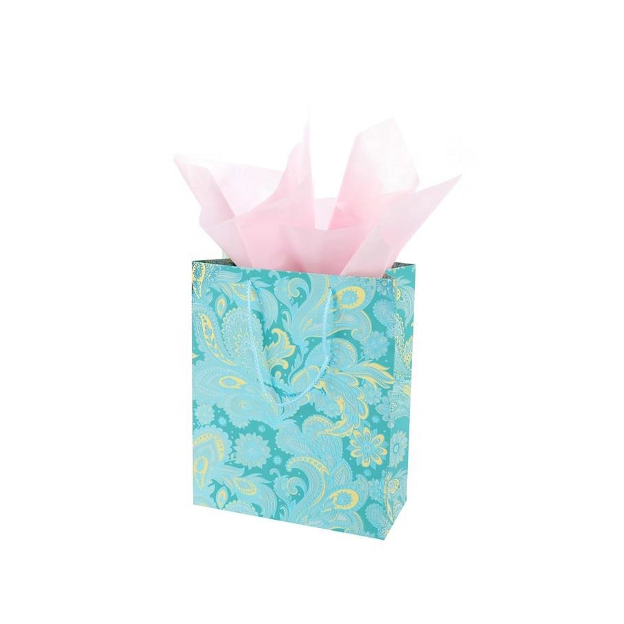 Wholesale Recyclable Custom Printed Jewelry Paper Bags With Handles, Colorful Birthday Party Bag 1