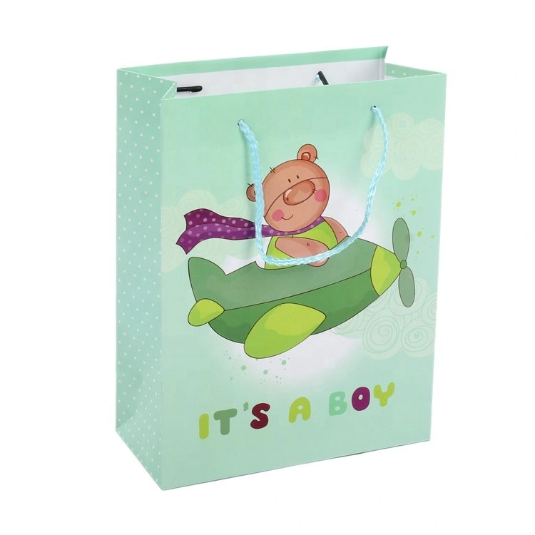 Hot Selling Recyclable Matt Lamination Bulk Paper Gift Shopping Bags With PP Rope Handle 1