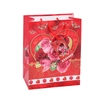 Bolsos de compras florales rojos plegables del regalo del diseño elegante festivo de lujo con las manijas 1