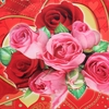 Bolsos de compras florales rojos plegables del regalo del diseño elegante festivo de lujo con las manijas 5