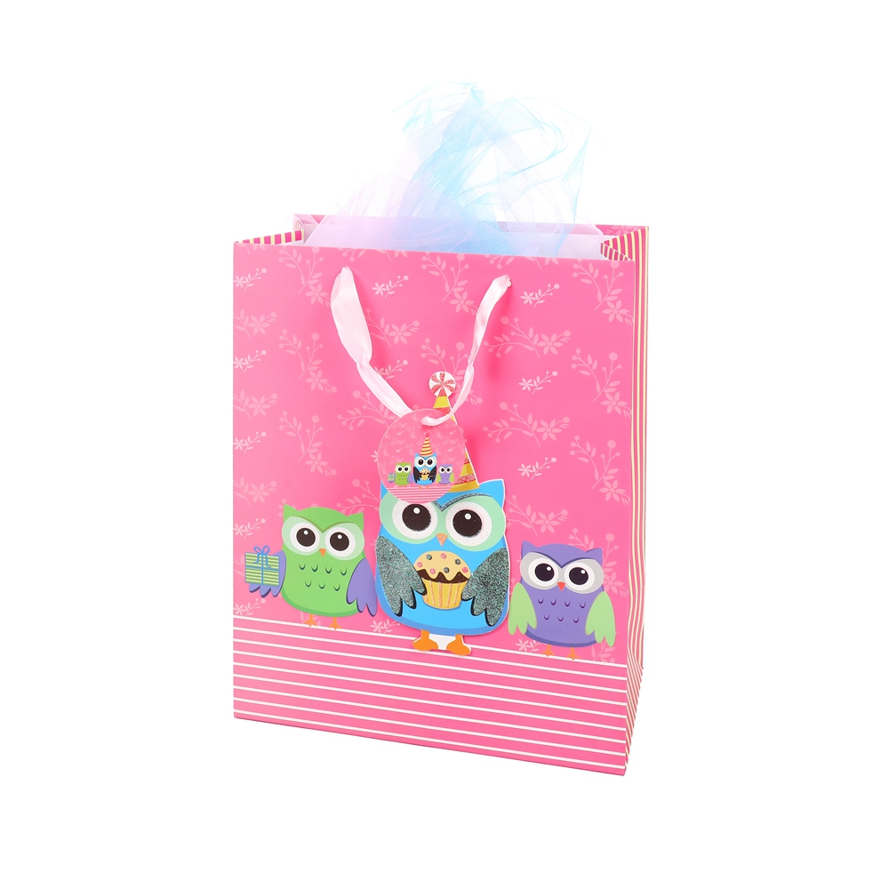 2019 Luxury Foldable Colorful Handmade Pink Wine Gift Package Paper Gift Bag With Handle 3