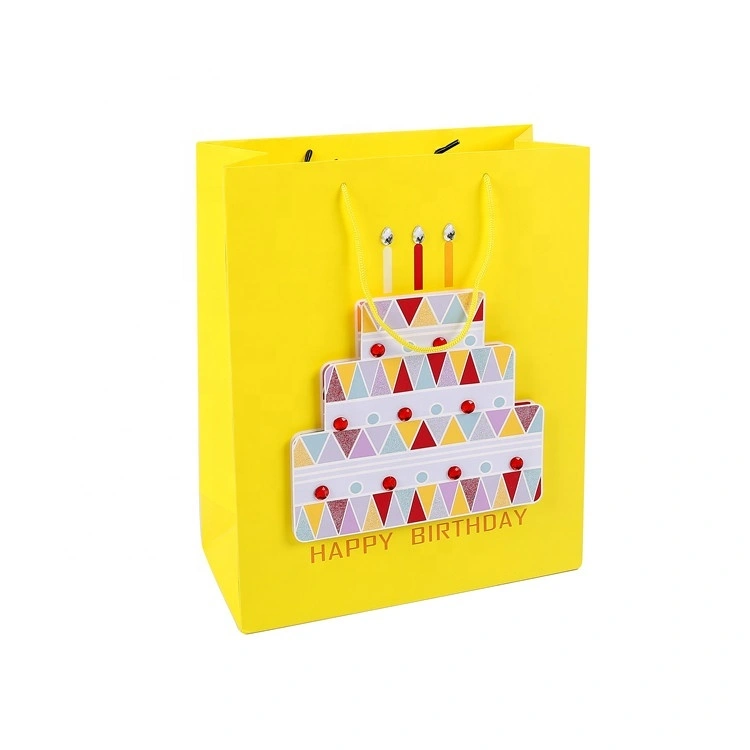 Il sacchetto di carta regalo di design dei cartoni animati di Natale fatto a mano fai-da-te più venduto con manico 3