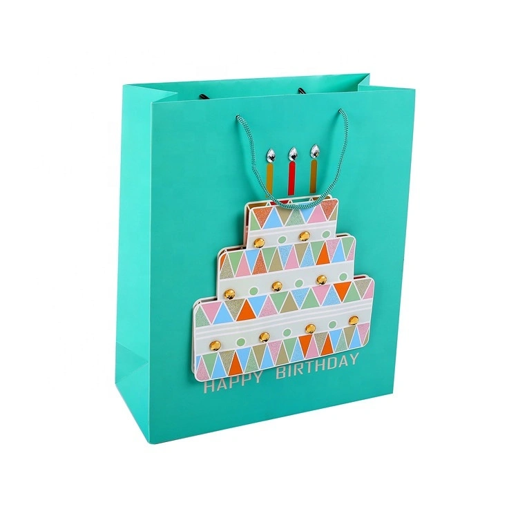 Il sacchetto di carta regalo di design dei cartoni animati di Natale fatto a mano fai-da-te più venduto con manico 1