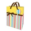 Sac de papier de cadeau d'emballage de bouteille de vin rouge brillant imprimé par coutume durable de luxe avec la poignée de corde 2