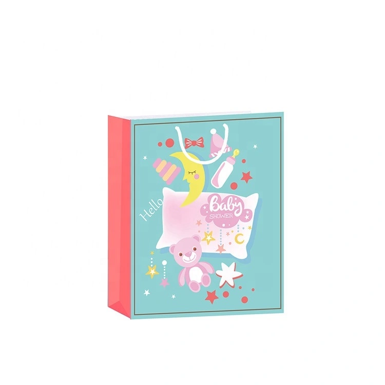 Sacchetti di carta Kraft regalo per bambini mini quadrati colorati ecologici cinesi 2