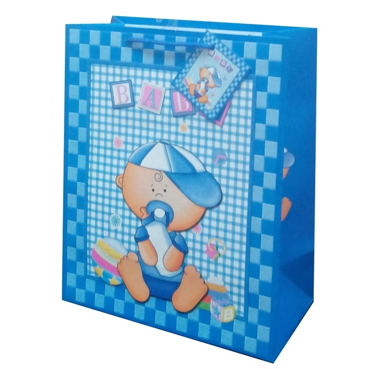 Sacchetto regalo di carta per imballaggio natalizio dal design speciale promozionale con fondo quadrato per bambini 5