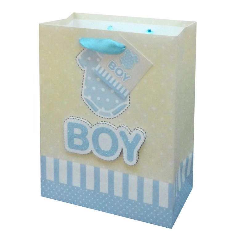 Sacchetto regalo di carta per imballaggio natalizio dal design speciale promozionale con fondo quadrato per bambini 3