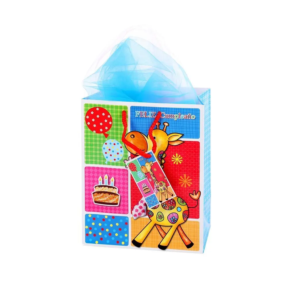 Factory Direct Sale Cartoon Printing Hot Stamping Colorful Packaging Paper Shopping Bags 1