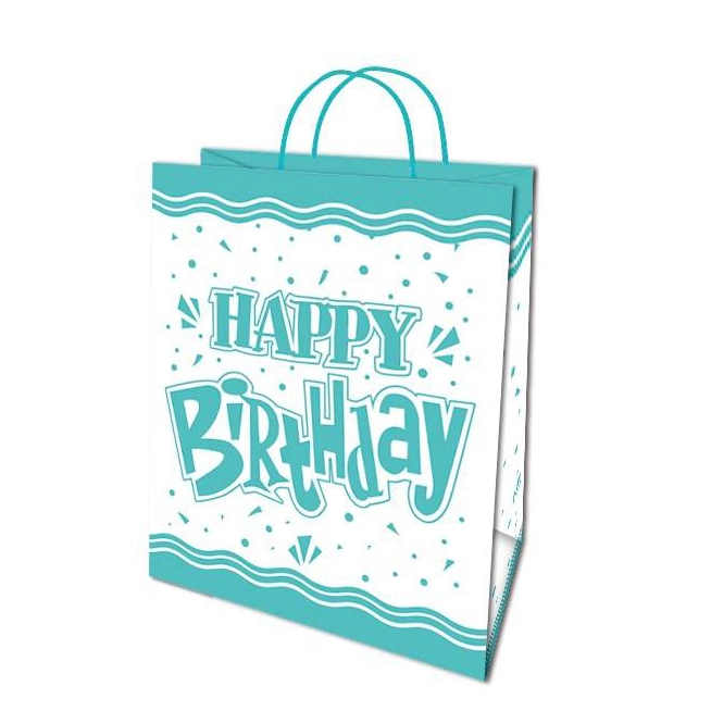 Sac à main de cadeau de papier de poignée d'emballage décoratif bon marché personnalisé de grande capacité 1