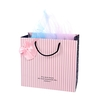 Sacs d'emballage en papier Kraft à rayures rectangulaires roses, Design Simple, offre spéciale 2