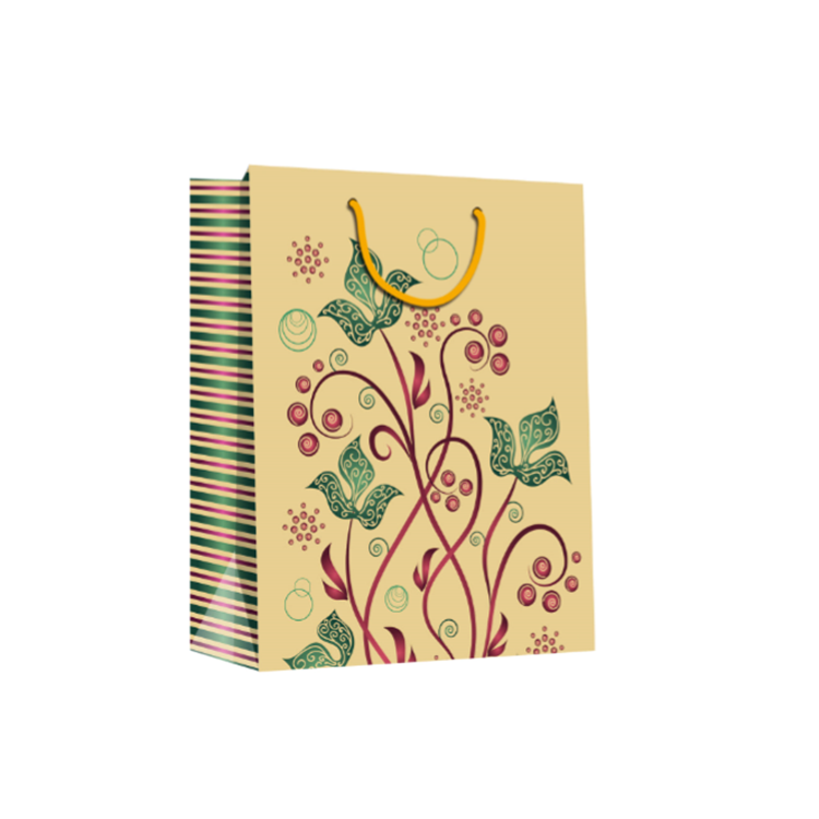 Custom Printed Rectangle Bottom Durable Shopping Party Paper Bags With Handle 4