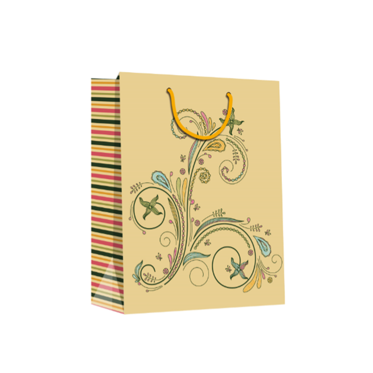 Custom Printed Rectangle Bottom Durable Shopping Party Paper Bags With Handle 6