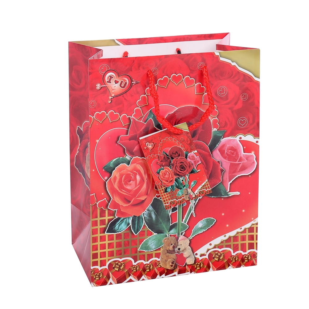 Custom Logo Carrying Fancy Red Easy Carry Flower Wedding Packaging For Shopping 1