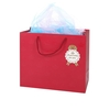 Sacs cadeaux en papier kraft rouge biodégradable avec poignées en corde, vente en gros, logo spécialement personnalisé imprimé 2
