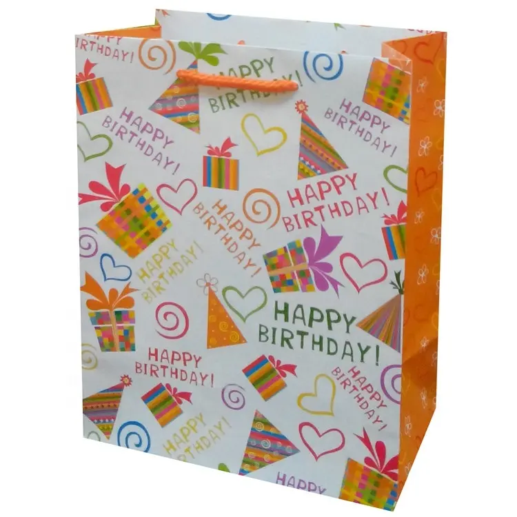 Bolsas de papel navideñas al por mayor para empacar regalos. 1