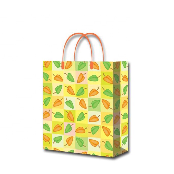 Wholesale Custom Flower Printed Eco-friendly Baby Shower Pink Gift Paper Bags With Handles 5