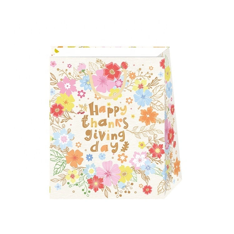 Newest Product Different Size Hot Stamping Happy Thanks Giving Day Gift Bags 1