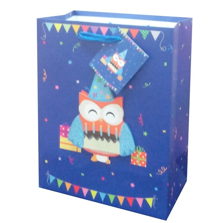 Sacchetti regalo in carta per stampa offset ecologici blu intenso di diversi colori classici per la festa di compleanno 1