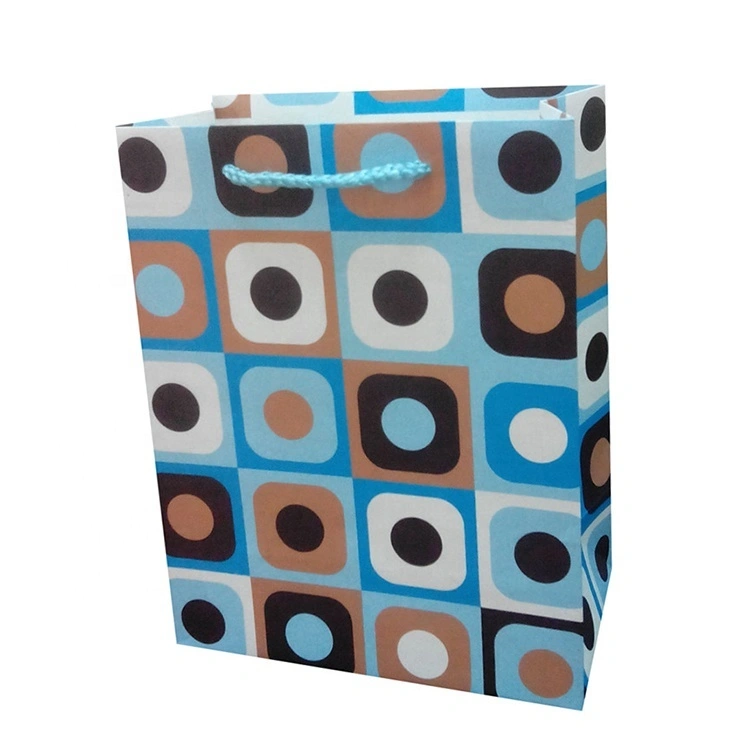 Wholesale Embossing Recycled Double Handle Durable Folding Paper Carrier Bags 1