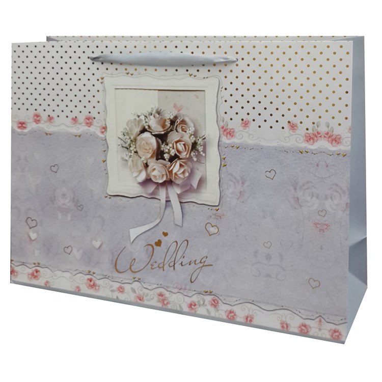 High Quality New Design Wrapping Paper Tote Wedding Gift Bags 1