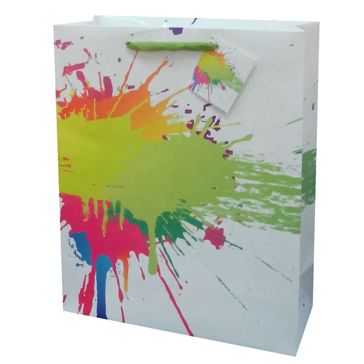 Top Quality Reusable Durable Kraft Custom Craft Paper Bag With Rope Handles 1