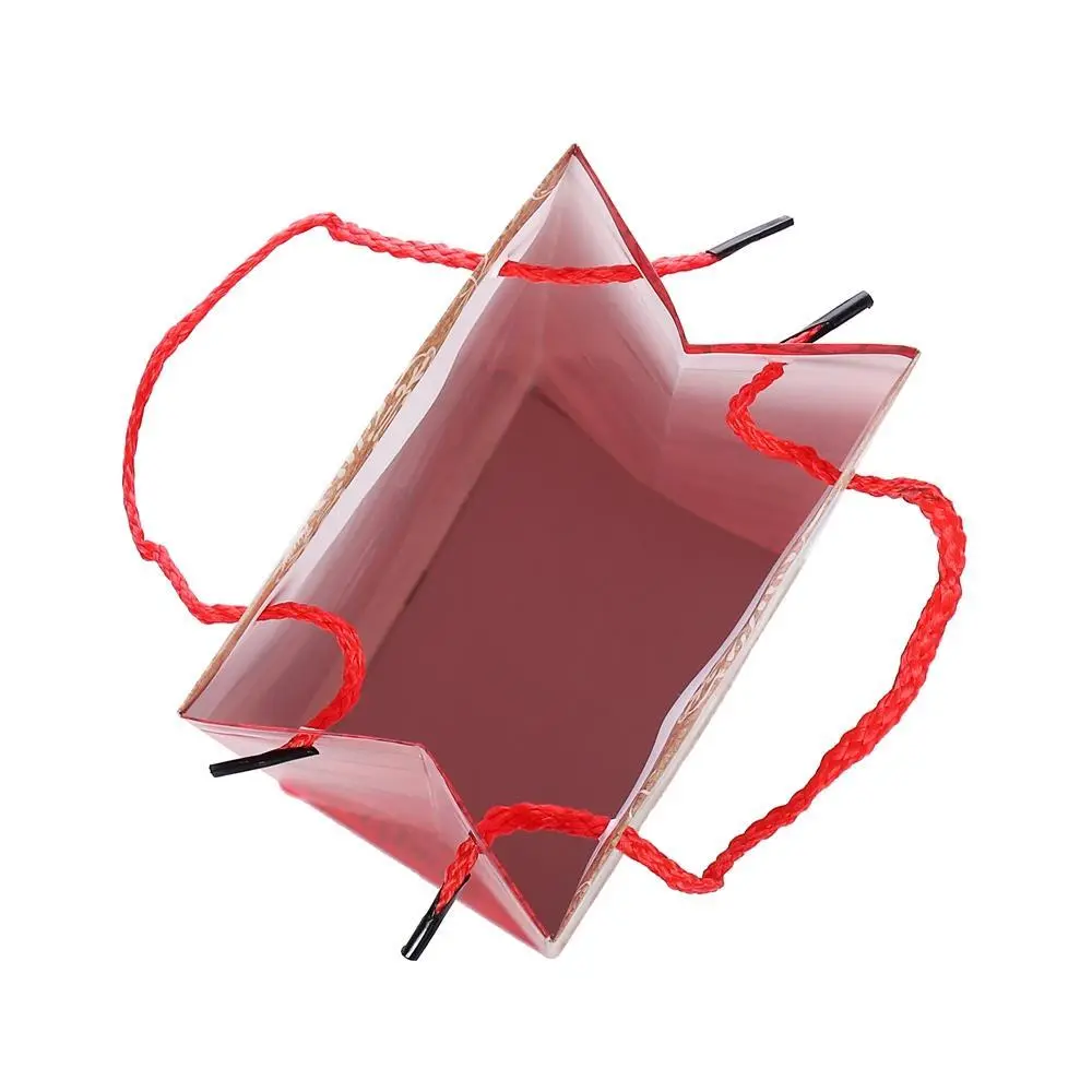 New Products Fashionable Reusable Printing Cartoon Hand Kraft Paper Wine Bag With Rope Handle 2