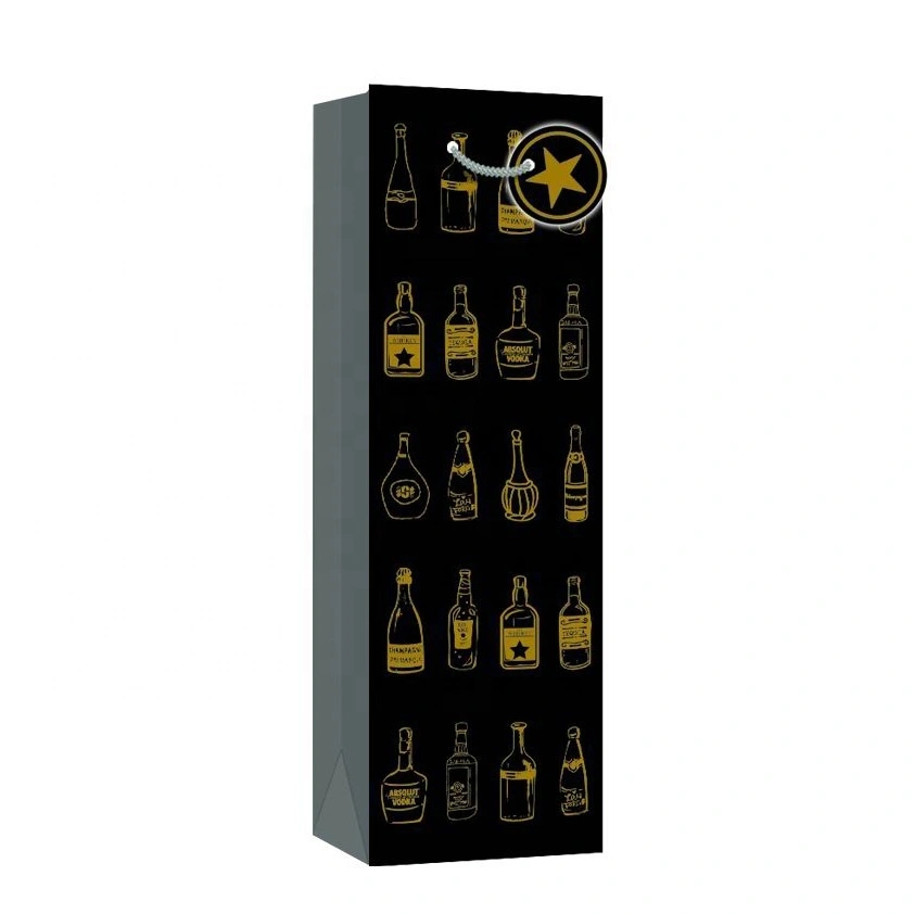 Wholesale China Manufacture TOP Quality Reusable Printing Wine Luxury Paper Gift Bag 1